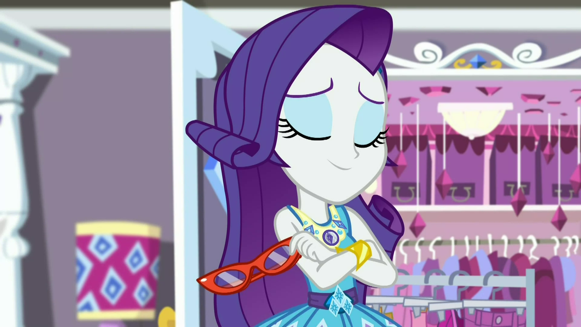 Safe Screencap Fluttershy Rarity Costume Conundrum