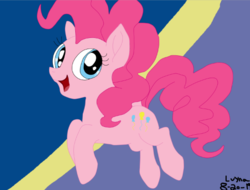 Size: 535x406 | Tagged: safe, artist:luyna, derpibooru exclusive, pinkie pie, earth pony, pony, g4, abstract background, female, mare