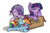 Size: 3000x2000 | Tagged: safe, artist:danli69, rainbow dash, starlight glimmer, twilight sparkle, alicorn, pegasus, pony, unicorn, g4, box, cardboard box, drool, female, giveaway, high res, mare, palindrome get, pony in a box, raffle, simple background, tongue out, trio, twilight sparkle (alicorn), white background