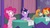 Size: 1920x1080 | Tagged: safe, screencap, cranky doodle donkey, pinkie pie, sunburst, twilight sparkle, alicorn, pony, unicorn, a trivial pursuit, g4, male, stallion, twilight sparkle (alicorn)