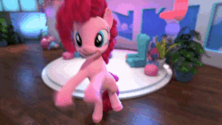 Size: 800x450 | Tagged: safe, screencap, pinkie pie, earth pony, pony, g4, hello pinkie pie, 3d, :o, animated, bipedal, cgi, cute, dancing, female, gif, glare, headbob, it came from youtube, mare, open mouth, pinkcrab spider, pinkie being pinkie, ponk, puffy cheeks, raised eyebrow, smiling, smirk, solo, youtube link