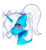 Size: 1004x1103 | Tagged: safe, artist:ali-selle, oc, oc:pummela, pony, unicorn, blushing, hair over one eye, ponytail, tsundere