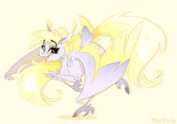 Size: 2617x1834 | Tagged: safe, artist:marbola, derpy hooves, pony, g4, female, mare, smiling, solo