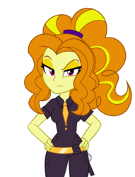 Size: 600x785 | Tagged: dead source, safe, artist:wubcakeva, adagio dazzle, equestria girls, g4, baton, clothes, female, human adagio, lidded eyes, looking at you, police officer, simple background, solo, transparent background