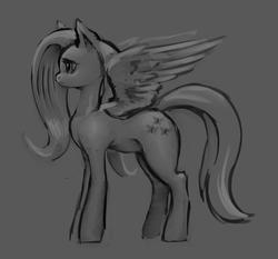 Size: 1720x1605 | Tagged: safe, artist:napalm express, fluttershy, pegasus, pony, g4, explicit source, female, grayscale, mare, monochrome, solo