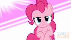 Size: 1920x1080 | Tagged: safe, artist:reverse studios, edit, pinkie pie, earth pony, pony, g4, 60 fps, :3, animated, cute, diapinkes, female, happy, mare, music, solo, sound, webm