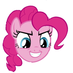 Size: 909x905 | Tagged: safe, edit, edited screencap, screencap, pinkie pie, earth pony, pony, g4, the last laugh, background removed, emote, female, mare, simple background, solo, transparent background