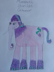Size: 1280x1707 | Tagged: safe, artist:shanealf1995, starlight glimmer, mammoth, g4, female, solo, species swap, traditional art