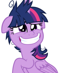 Size: 2722x3375 | Tagged: safe, artist:sketchmcreations, twilight sparkle, alicorn, pony, a trivial pursuit, g4, female, floppy ears, high res, mare, messy mane, raised hoof, simple background, smiling, solo, transparent background, twilight snapple, twilight sparkle (alicorn), vector