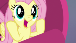 Size: 1920x1080 | Tagged: safe, screencap, fluttershy, pegasus, pony, g4, sweet and smoky, :d, cute, female, mare, open mouth, shyabetes, solo