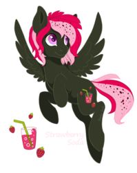 Size: 996x1252 | Tagged: safe, artist:shady-bush, oc, oc only, oc:strawberry soda, pegasus, pony, female, mare, simple background, solo, transparent background