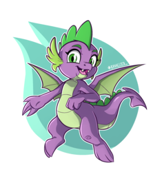 Size: 1884x2008 | Tagged: safe, artist:kavalliernc, spike, dragon, g4, looking at you, male, solo, transparent background, winged spike, wings