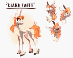 Size: 1542x1227 | Tagged: safe, artist:iheyyasyfox, oc, oc only, oc:diana sweet, earth pony, pony, female, mare, reference sheet, solo