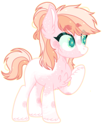 Size: 3720x4488 | Tagged: safe, artist:kurosawakuro, oc, oc only, earth pony, pony, base used, chest fluff, female, heart, magical gay spawn, mare, offspring, parent:big macintosh, parent:double diamond, parents:doublemac, solo