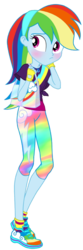 Size: 678x2048 | Tagged: dead source, safe, artist:sapphiregamgee, edit, rainbow dash, equestria girls, g4, my little pony equestria girls: better together, clothes, cropped, female, geode of super speed, leggings, magical geodes, pants, shoes, simple background, sneakers, solo, transparent background