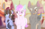 Size: 3000x2000 | Tagged: safe, artist:glitterstar2000, discord, princess celestia, princess luna, pegasus, pony, unicorn, g4, coat markings, disguise, female, high res, male, mare, ponified, pony discord, race swap, species swap, stallion, trio