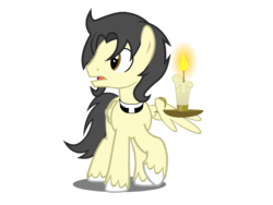 Size: 800x600 | Tagged: safe, alternate version, artist:flash equestria photography, oc, oc only, oc:sable quill, pegasus, pony, background removed, black mane, brown eyes, candle, clerical collar, priest, show accurate, simple background, solo, transparent background, vector, wing hold