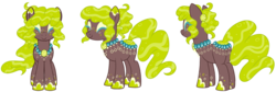 Size: 2271x764 | Tagged: safe, artist:crystal-tranquility, oc, oc only, oc:tooty fruity, pony, eyeshadow, female, makeup, mare, pond, simple background, solo, transparent background