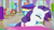Size: 1136x640 | Tagged: safe, screencap, rainbow dash, rarity, pony, dragon dropped, g4, animation error, carousel boutique, implied twilight sparkle, swapped cutie marks