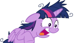 Size: 5797x3375 | Tagged: safe, artist:sketchmcreations, twilight sparkle, alicorn, pony, a trivial pursuit, g4, female, mare, messy mane, open mouth, raised hoof, simple background, solo, transparent background, twilight snapple, twilight sparkle (alicorn), vector