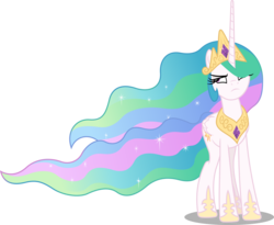 Size: 10000x8215 | Tagged: safe, artist:fruft, princess celestia, alicorn, pony, a royal problem, g4, .svg available, absurd resolution, annoyed, celestia is not amused, crown, cutie mark, female, jewelry, mare, open mouth, regalia, simple background, solo, transparent background, unamused, vector