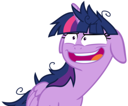 Size: 4595x3827 | Tagged: safe, artist:sketchmcreations, twilight sparkle, alicorn, pony, a trivial pursuit, g4, female, floppy ears, mare, messy mane, open mouth, shrunken pupils, simple background, solo, transparent background, twilight snapple, twilight sparkle (alicorn), vector