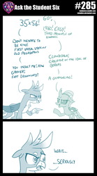 Size: 800x1441 | Tagged: safe, artist:sintakhra, gallus, ocellus, changedling, changeling, griffon, tumblr:studentsix, g4, confused, exclamation point, looking at each other, post-it, question mark