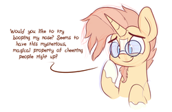 Size: 1280x837 | Tagged: safe, artist:heir-of-rick, sunburst, pony, unicorn, g4, boop, bronybait, coat markings, cute, dialogue, imminent boop, male, simple background, socks (coat markings), solo, stallion, sunbetes, talking, talking to viewer, white background