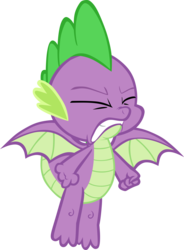 Size: 3559x4823 | Tagged: safe, artist:memnoch, spike, dragon, between dark and dawn, g4, claws, eyes closed, male, simple background, solo, spread toes, transparent background, vector, winged spike, wings