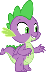 Size: 3801x5855 | Tagged: safe, artist:memnoch, spike, dragon, g4, claws, male, simple background, solo, transparent background, vector, winged spike, wings