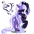 Size: 1200x1200 | Tagged: safe, artist:gihhbloonde, oc, oc only, unnamed oc, pony, unicorn, base used, bow, choker, collar, colored horn, ear piercing, earring, female, gradient mane, gradient tail, grin, hair bow, horn, jewelry, lidded eyes, long mane, long tail, looking at you, magical lesbian spawn, mare, offspring, parent:coloratura, parent:twilight sparkle, parents:twitura, piercing, ponytail, purple eyes, raised hoof, simple background, smiling, solo, sparkly mane, sparkly tail, standing on two hooves, tail, transparent background, unicorn oc