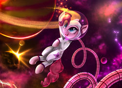Size: 6300x4550 | Tagged: safe, artist:darksly, pinkie pie, earth pony, pony, g4, sparkle's seven, absurd resolution, astronaut, astronaut pinkie, cute, diapinkes, female, mare, ponk, solo, space, spacesuit