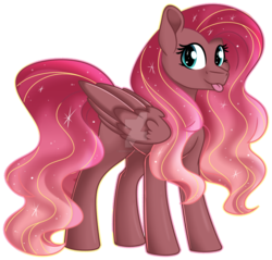 Size: 1920x1839 | Tagged: safe, artist:missbramblemele, oc, oc only, pegasus, pony, :p, deviantart watermark, female, mare, mlem, obtrusive watermark, parents:lunashy, silly, simple background, solo, tongue out, transparent background, watermark