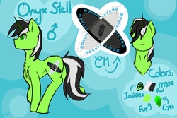 Size: 3000x2000 | Tagged: safe, artist:noxi1_48, oc, oc:onyx stell, pony, unicorn, cutie mark, high res, reference sheet, solo