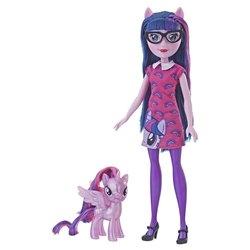 Size: 1000x1000 | Tagged: safe, sci-twi, twilight sparkle, alicorn, human, pony, equestria girls, g4, my little pony equestria girls: better together, clothes, doll, dress, female, glasses, high heels, human ponidox, lipstick, mary janes, merchandise, pantyhose, self ponidox, shoes, simple background, toy, twilight sparkle (alicorn), twolight, white background
