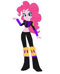Size: 461x569 | Tagged: safe, artist:eli-j-brony, artist:selenaede, pinkie pie, equestria girls, g4, base used, bionicle, clothes, cosplay, costume, crossover, eqg promo pose set, lego, onua, solo