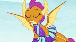 Size: 1920x1080 | Tagged: safe, screencap, smolder, dragon, 2 4 6 greaaat, g4, cheerleader outfit, cheerleader smolder, clothes, female, solo