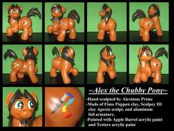 Size: 1032x774 | Tagged: safe, artist:aleximusprime, oc, oc:alex the chubby pony, earth pony, pony, craft, irl, photo, sculpture, solo