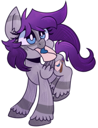 Size: 669x875 | Tagged: safe, artist:loopdalamb, oc, oc only, oc:gray scale, oc:grayscale, bat pony, pegasus, pony, blue, crush, cute, female, full body, gray, letter, loopyocsgrayscale, love, love letters, purple, solo, stripes