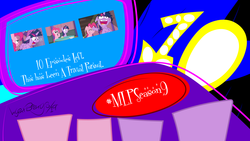 Size: 1152x648 | Tagged: safe, edit, pinkie pie, twilight sparkle, alicorn, earth pony, pony, a trivial pursuit, g4, button, game show, hooves, illustrator, mlp s9 countdown, photoshop, screen, twilight sparkle (alicorn), twilynanas