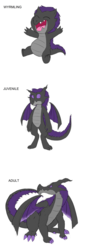 Size: 2500x7312 | Tagged: safe, artist:deoix, oc, oc only, dragon, adolescence, age progression, baby, baby dragon, black dragon, child, dragon oc, dragonsona, growth, headcanon, male, purple eyes, simple background, white background