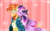 Size: 773x477 | Tagged: safe, artist:wanderingpegasus, sunburst, twilight sparkle, alicorn, pony, unicorn, g4, blaze (coat marking), blushing, cheek kiss, cloak, clothes, coat markings, colored wings, facial hair, facial markings, female, goatee, kissing, male, mare, multicolored wings, ship:twiburst, shipping, stallion, straight, sunburst's cloak, twilight sparkle (alicorn), wings