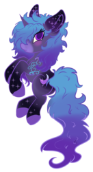 Size: 1292x2372 | Tagged: safe, artist:coffeevixxen, oc, oc only, oc:serena nightshade, pony, unicorn, blue hair, commission, female, mare, purple eyes, simple background, solo, transparent background