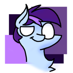 Size: 375x375 | Tagged: safe, artist:theartisttree, oc, oc only, oc:theartisttree, earth pony, pony, blank eyes, colored, grin, smiling, smug, solo