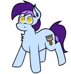 Size: 687x711 | Tagged: safe, artist:theartisttree, oc, oc only, oc:theartisttree, earth pony, pony, colored, fluffy, full body, solo, standing, surprised