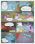 Size: 612x792 | Tagged: safe, artist:newbiespud, edit, edited screencap, screencap, applejack, basil, pinkie pie, rainbow dash, rarity, twilight sparkle, dragon, earth pony, pegasus, pony, unicorn, comic:friendship is dragons, dragonshy, g4, angry, balloon, cave, clothes, comic, costume, dialogue, female, fight, flying, freckles, hat, kicking, looking up, mare, mountain, onomatopoeia, present, screencap comic, sunburst background, sunglasses, unicorn twilight