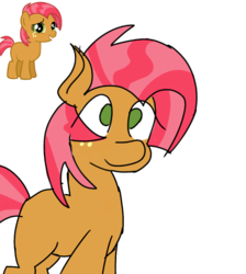 Size: 894x1000 | Tagged: safe, artist:treble clefé, babs seed, earth pony, pony, g4, blank flank, cute, female, filly, vector