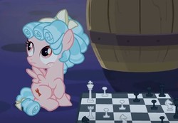 Size: 531x368 | Tagged: safe, screencap, cozy glow, pegasus, pony, g4, the summer sun setback, chess, cropped, female, filly, foal