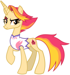 Size: 3000x3200 | Tagged: safe, artist:cheezedoodle96, fire flare, pony, unicorn, g4, the summer sun setback, .svg available, clothes, concave belly, female, high res, looking at you, mare, raised eyebrow, raised hoof, simple background, slender, solo, svg, thin, transparent background, uniform, vector