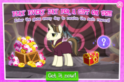 Size: 1040x689 | Tagged: safe, gameloft, iron syllabus, pony, g4, my little pony: magic princess, advertisement, calendar, eea council, eea rulebook, gem